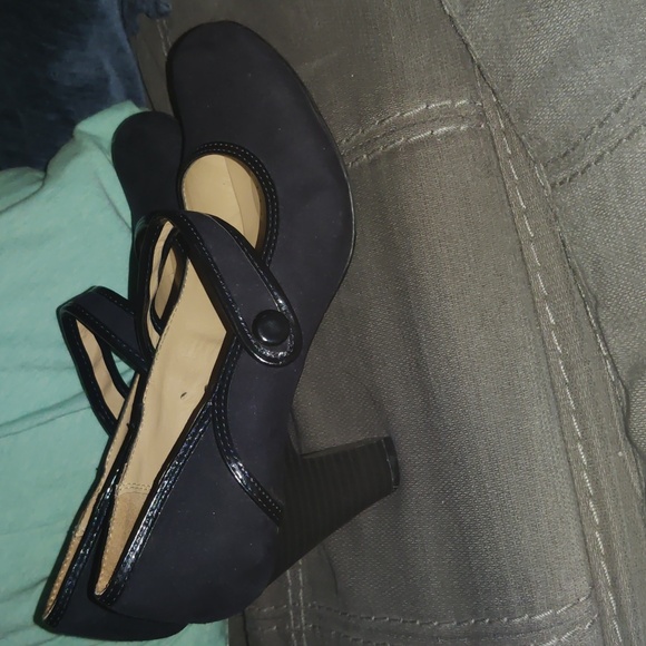 SOLE SENSIBILITY NAVY BLUE MARY JANE HEELS SIZE 10 - Picture 5 of 11